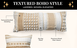 Handmade Decorative Lumbar Throw Pillow Cushion Covers  3 Pack | Cover only (no insert) (