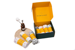 7 Pack 100% Cotton Muslin Receiving Blanket