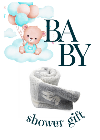 Plush Baby Blanket - 100% Soft and Cozy, Lightweight, 30x40 inches - Gray Cute Animals