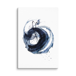 Eye of the Storm | Abstract Canvas Wall Art in Blue– Ready to Hang – Framed or Unframed – Modern Home Décor