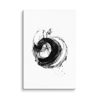 Eye of the Storm | Abstract Canvas Wall Art in Black – Ready to Hang – Framed or Unframed – Modern Home Décor