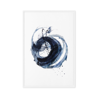 Eye of the Storm | Abstract Canvas Wall Art in Blue– Ready to Hang – Framed or Unframed – Modern Home Décor