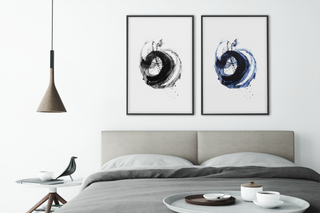 Eye of the Storm | Abstract Canvas Wall Art in Black – Ready to Hang – Framed or Unframed – Modern Home Décor