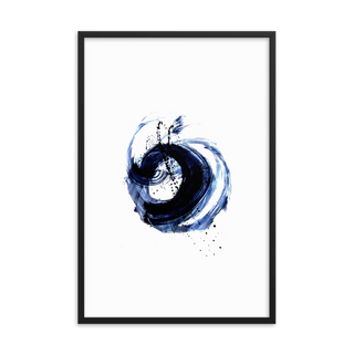 Eye of the Storm | Abstract Canvas Wall Art in Blue– Ready to Hang – Framed or Unframed – Modern Home Décor