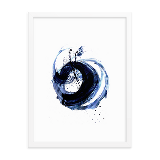 Eye of the Storm | Abstract Canvas Wall Art in Blue– Ready to Hang – Framed or Unframed – Modern Home Décor