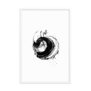 Eye of the Storm | Abstract Canvas Wall Art in Black – Ready to Hang – Framed or Unframed – Modern Home Décor