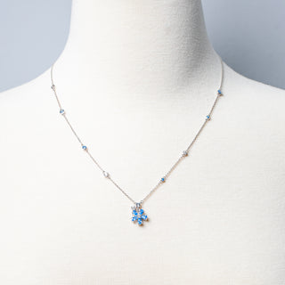 Aqua Blue Necklace - 16+4 inch