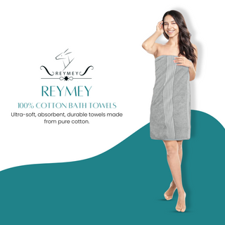 REYMEY 100% Cotton Bath Towels | Made in India | Ultra-Soft & Absorbent | Luxurious Bathroom Towels