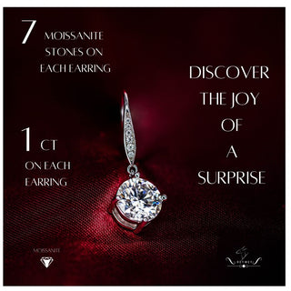 moissanite 2ct earring