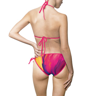 Bold Pink 2 Piece women's  Bikini Set for a Fashionable Pool Season