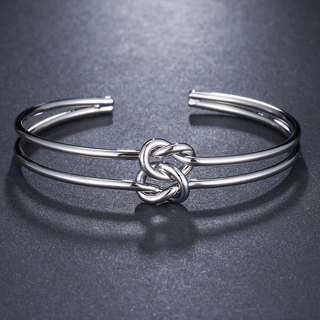 18k & Stainless Steel Love Knot Bracelet