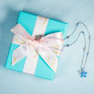 Aqua Blue Necklace - 16+4 inch