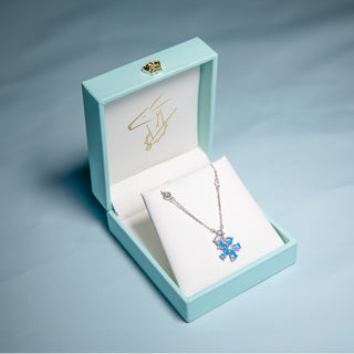 Aqua Blue Necklace - 16+4 inch