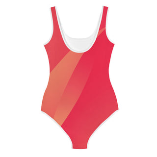 Shades of Vermilion Girls' Youth One-Piece Swimsuit with UV Protection