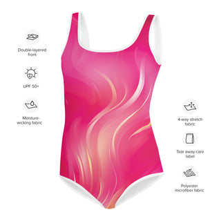 Fire in the Belly - Girls' Youth One-Piece Swimsuit with UV Protection