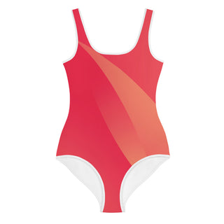 Shades of Vermilion Girls' Youth One-Piece Swimsuit with UV Protection