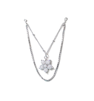 1.6 CT Moissanite Pendant Flower Women's Necklace