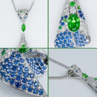 detailed views of the emerald pendant