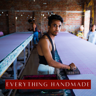 Person working in a workshop with 'Everything Handmade' text overlay