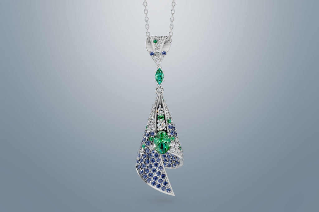 video of moissanite pendant