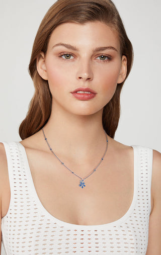 Aqua Blue Necklace - 16+4 inch