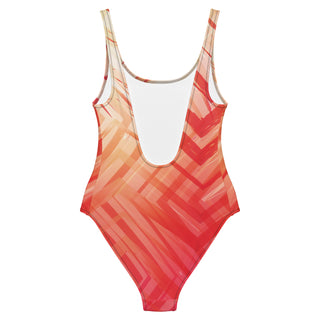 Women's One-Piece Swimwear with Modern Graphics