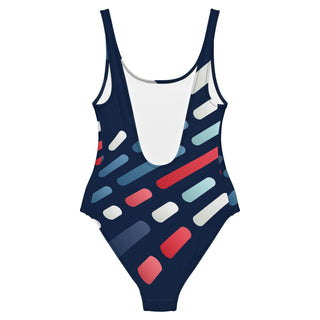 Geometric Pattern One-Piece Swimsuit for Women