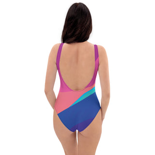 Retro Striped One-Piece Women's Swimwear