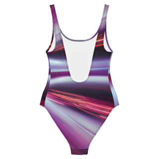 Multicolor Wrap-Style One-Piece Women's Swimwear