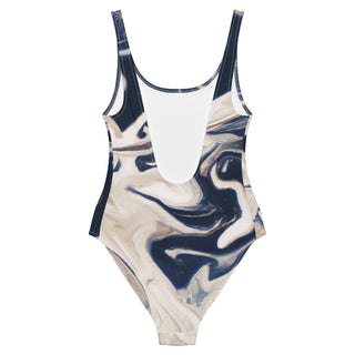 Women's One-Piece Swimwear with Playful Tropics