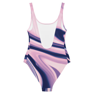 Multicolor Optical Illusion One-Piece Swimsuit