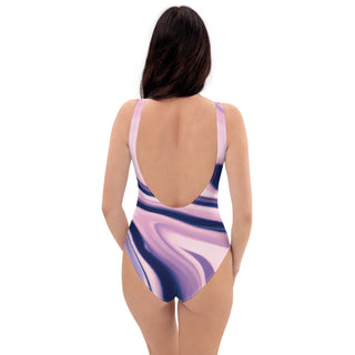 Multicolor Optical Illusion One-Piece Swimsuit