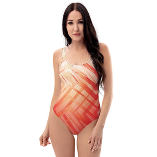 Women's One-Piece Swimwear with Modern Graphics