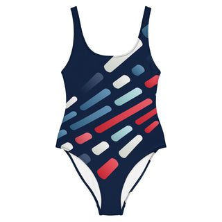 Geometric Pattern One-Piece Swimsuit for Women