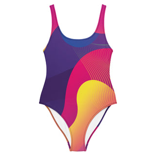 Women's Color Block One-Piece Swimwear