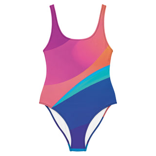 Retro Striped One-Piece Women's Swimwear