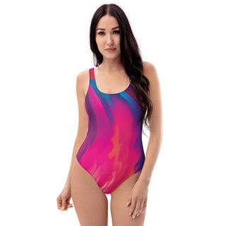 Chic Chevron One-Piece Women's Swimwear