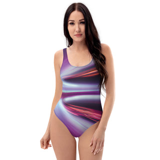 Multicolor Wrap-Style One-Piece Women's Swimwear