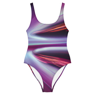 Multicolor Wrap-Style One-Piece Women's Swimwear