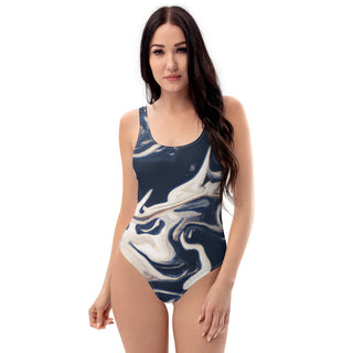 Women's One-Piece Swimwear with Playful Tropics