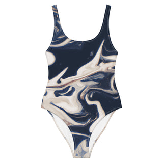 Women's One-Piece Swimwear with Playful Tropics