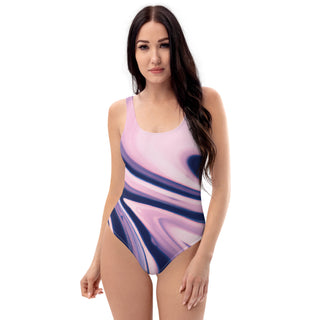 Multicolor Optical Illusion One-Piece Swimsuit