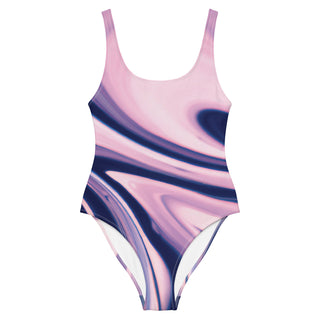 Multicolor Optical Illusion One-Piece Swimsuit