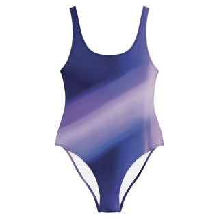 Women's One-Piece Swimwear with Gradient Brushstrokes