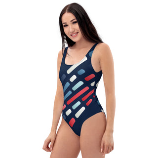 Geometric Pattern One-Piece Swimsuit for Women