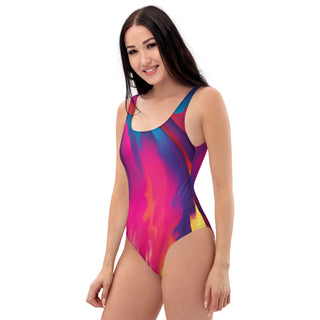 Chic Chevron One-Piece Women's Swimwear