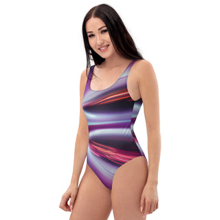 Multicolor Wrap-Style One-Piece Women's Swimwear