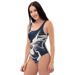 Women's One-Piece Swimwear with Playful Tropics