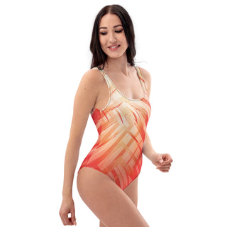 Women's One-Piece Swimwear with Modern Graphics