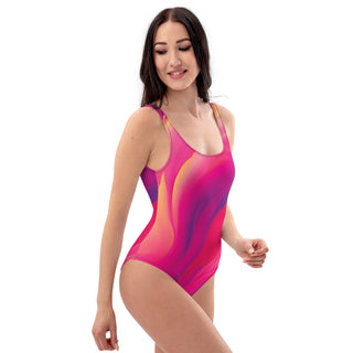 Multicolor Geometric One-Piece Swimsuit